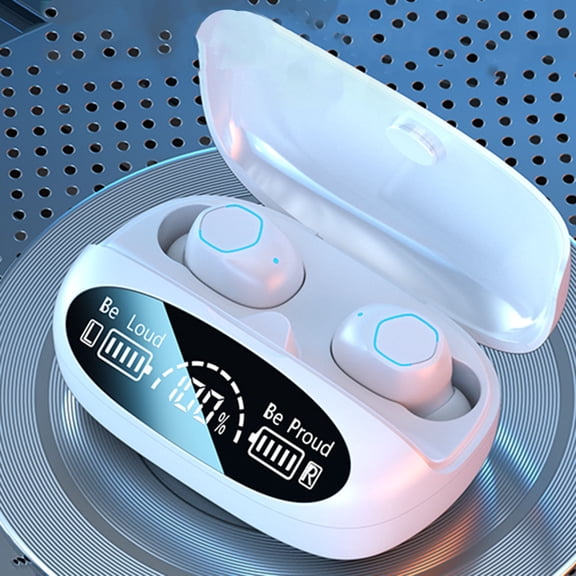 Wireless Earbuds, Bluetooth 5.3 in Ear Buds Light-Weight Headphones with Deep Bass Sound,48 Hours Playtime Headset,Clear Calls Earphones with Mics for Sports Workout,White