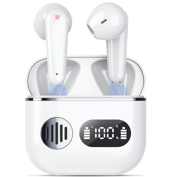 Wireless Earbuds, Bluetooth 5.3 Earphones with Charging Case & LED Power Display,True Wireless Headphones,HiFi Stereo Touch Control,IPX7 Waterproof Earphones for Running, Walking, Workout