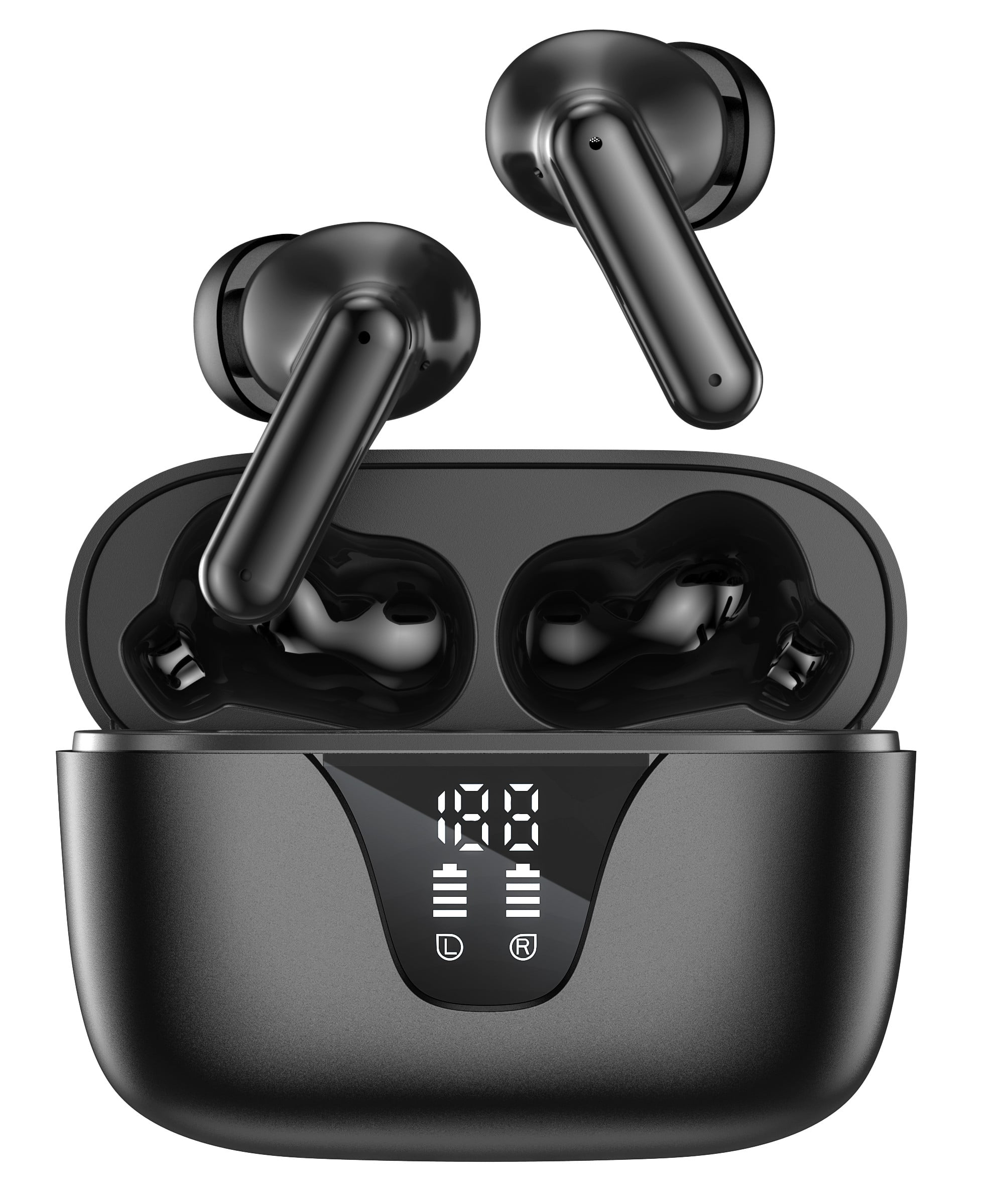 jovati Wireless Earbuds Mini Ear Buds Bluetooth Headphones 5.3 Bluetooth  Headsets Light-Weight Earphones With Microphone & Charging Case Display For