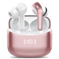 thumbnail image 1 of Wireless Earbuds Bluetooth 5.3 Headphones Bass Stereo Ear Buds with Noise Cancelling Mic LED Display in Ear Earphones IP7 Waterproof 52H Playtime for Laptop Pad Phones Sports Workout Pink, 1 of 6