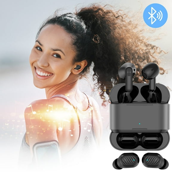 Wireless Earbuds, Bluetooth 5.3 Headphones in Ear with 4 ENC Noise Cancelling Mic, HiFi Stereo Deep Bass Wireless Earphones 40H Playtime, in-Ear Earbud Bluetooth Dual LED Display IP7 Waterproof,Black