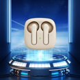 thumbnail image 1 of Wireless Earbuds, Bluetooth 5.3 Headphones HiFi Stereo, Bluetooth Earbuds with ENC Noise Cancelling Mic, IP7 Waterproof in Ear Earphones, 48H, LED Display Ear buds for Pad Phones Workout Sports,Beige, 1 of 6