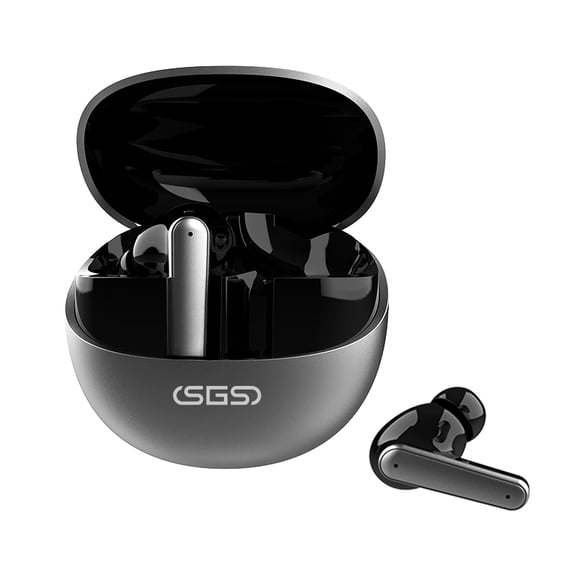 Wireless Earbuds, Bluetooth 5.3 Headphones HiFi Stereo, Bluetooth Earbuds with ENC Noise Cancelling Mic, Ear Buds for Pad Workout Sports (White)