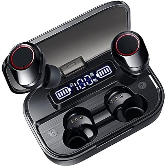 Wireless Earbuds Bluetooth 5.3 Headphones with Superior Stereo Sound, Bass Boosted, IPX8 Waterproof Earphones, 8Hrs Long Playtime/Single Charge, Touch Control in-Ear Headset w/Mic