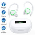thumbnail image 1 of Wireless Earbuds,Bluetooth 5.3 Headphones for iPhone Android 60Hrs Playtime Waterproof IPX7 In-Ear Stereo Earphones Headset Noise Cancelling True Wireless Earbuds with Ear Hooks&Charging Case,White, 1 of 7