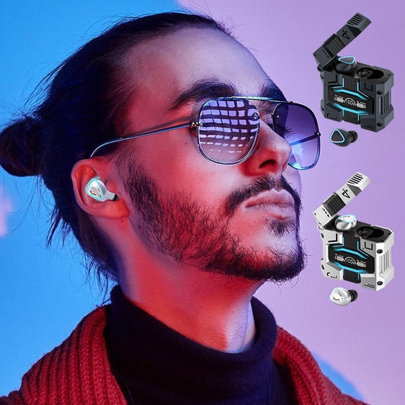 Wireless Earbuds Bluetooth 5.3 Metallic Case Design Dual Connection Advanced Digital Display Audio Calls Music