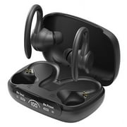 Wireless Earbuds Bluetooth 5.3 TWS Headphones 160Hrs Playtime with Charging Case LED Diaplay Hi-Fi Sweatproof Noise Canceling Over Ear Earhooks Earphone