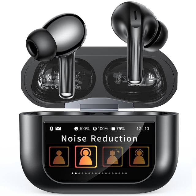 Wireless Earbuds, Bluetooth 5.4 Ear Buds, ENC Noise Cancelling Headphones with 50H Playtime, Bass Stereo Sound, Compatible with iPhone Air/17/16/15/14/Android, Pad