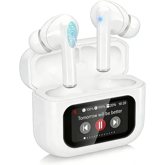 Wireless Earbuds, Bluetooth 5.4 Ear Buds with Touch Screen, ANC/ENC Noise Cancel