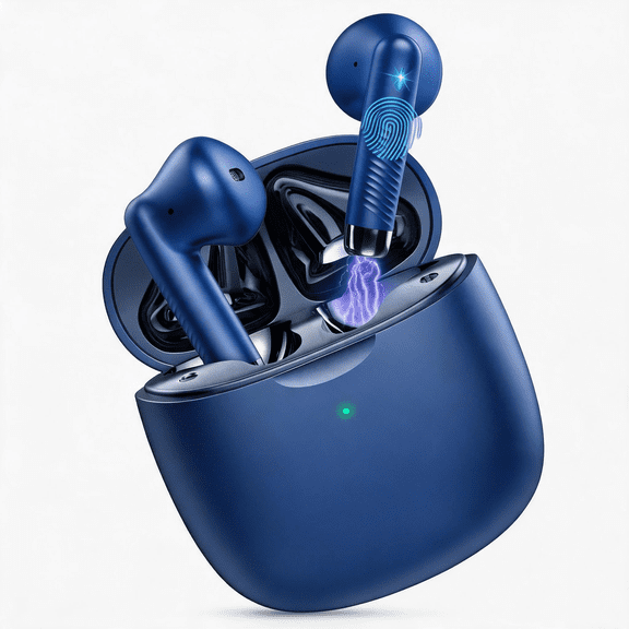 Wireless Earbuds, Bluetooth 5.3 Earbuds Stereo Bass, Bluetooth Headphones in Ear Noise Cancelling Mic, Sports Earphones IP7 Waterproof, 32H Playtime USB C Mini Charging Case Ear Buds for Android iOS