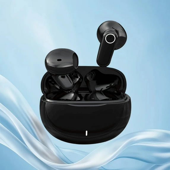 Wireless Earbuds, Bluetooth 5.4 Half in Ear with Noise Reduction, 8H Single 48H Total Battery, Comfortable Short Stem Design, IP5 Sweat Resistant, Touch Control