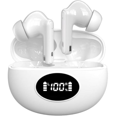 Wireless Earbuds, Bluetooth 5.4 Headphones 40HrsLED,Power Display, Playtime Deep Bass Stereo in-Ear Earbud, Call Noise Canceling Headphones with Mic, IP5 Waterproof Earphones for iPhone Android