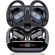 Wireless Earbuds Bluetooth 5.4 Headphones 75H Playtime Stereo Deep Bass Sports Ear Buds with Earhooks, LED Display Bluetooth Earbuds with 4 ENC Mic IP7 Waterproof Earphone for Workout/Running