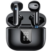 Wireless Earbuds, Bluetooth 5.4 Headphones Bass Stereo/Clear Calls, Ear Buds with Noise Cancelling Mic LED Display in Ear Earphones IP5 Waterproof 36H Bluetooth Earbuds for Phones/Sport,Black