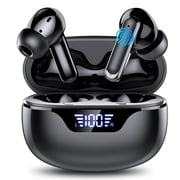 Wireless Earbuds Bluetooth 5.4 Headphones, Deep Bass Loud Clear Sound with Noise Cancelling Mic, LED Display 60H Playing