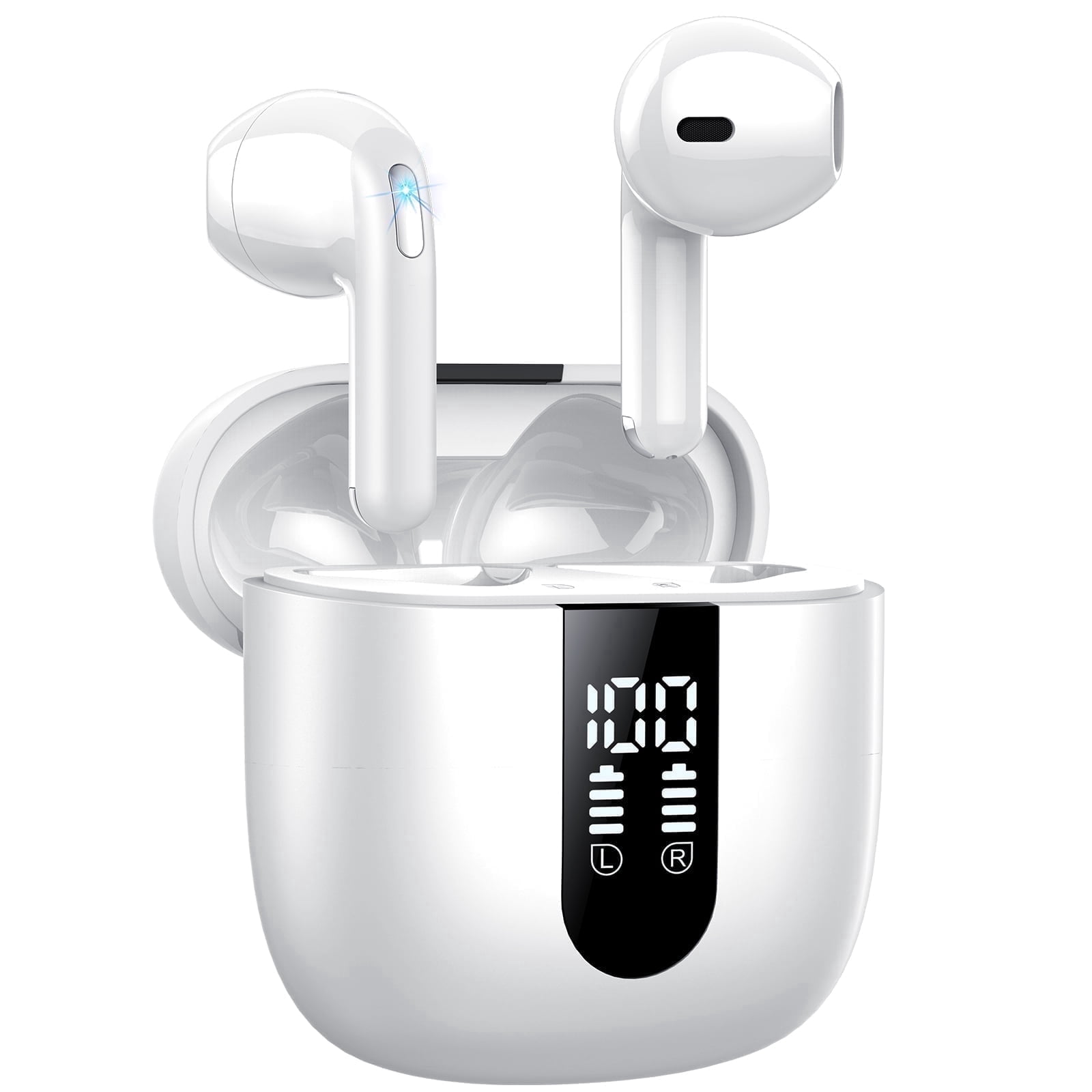 Wireless Earbuds, Bluetooth 5.4 Headphones in Ear buds, HiFi Stereo Wireless Earphones with 4 ENC Noise Cancelling Mics, 40H Wireless Headphones with IP7 Waterproof, LED Display USB C, Mini Ultraligh thumbnail 2