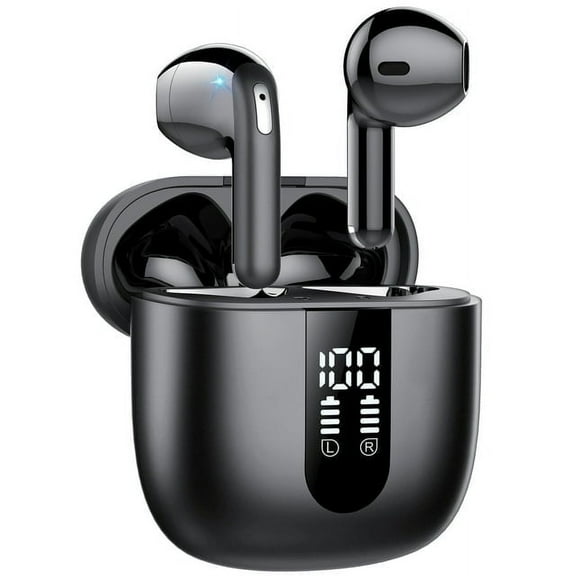 Wireless Earbuds, Bluetooth 5.4 Headphones in Ear buds, HiFi Stereo Wireless Earphones with 4 ENC Noise Cancelling Mics, 35H Wireless Headphones with IP7 Waterproof, LED Display USB C, Mini Ultraligh