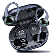 Wireless Earbuds, Bluetooth 5.4 Sports Headphones, 50H Playback Over Ear Earbuds with ENC Noise Cancelling Mic, Deep Bass Fitness Earphones Gym Running Workout 