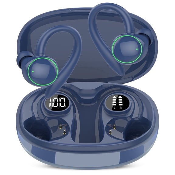 Wireless Earbuds, Bluetooth 5.4 Headphones Sport, Over Ear Buds With ENC Noise Cancelling Mic, 48H, Wireless Earphone With Earhooks, Stereo Deep Bass, IP7 Waterproof Headset for Workout Running