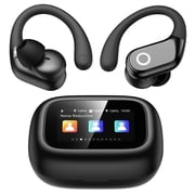 Wireless Earbuds, Bluetooth 5.4 Sport Headphones with Multifunctional Touch Screen, ENC Noise Cancelling, Ear Buds with IPX7 Waterproof &amp; Bass Stereo Sound for iOS &amp; Android，Black
