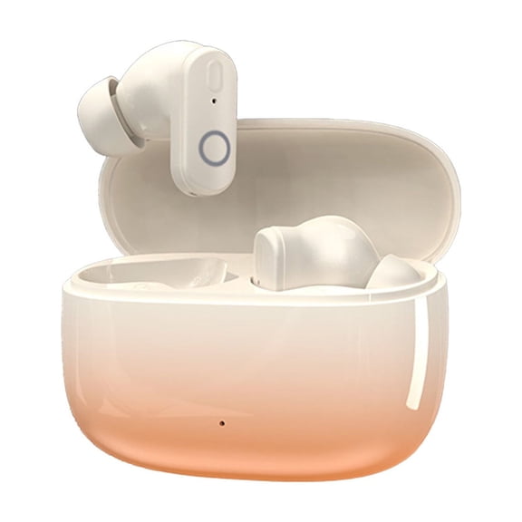 Wireless Earbuds Bluetooth 5.4 Technology with Spatial Sound Active Noise Cancelling 65H Battery Life 6-Mic System Low Latency Touch Control Ergonomic Fit Compatible with Devices Orange