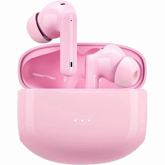 Wireless Earbuds Bluetooth, A40 Pro Wireless Ear Buds in-Ear Headphones Built in Mic with Charging Case IPX7 Waterproof Earphones for iPhone Android,Christmas Xmas Birthday Gifts (Pink)