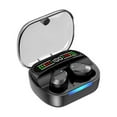 thumbnail image 1 of Wireless Earbuds, Bluetooth Ear Buds with Big Bass Stereo Sound, 48 Hours Playtime, Lightweight in-Ear Fit Earphones, IPX7, Hands-Free Calls with AI for iPhone, Android, Pad, Sports, Workout,Black, 1 of 8