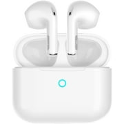 Wireless Earbuds, Bluetooth Earbuds Environmental Noise Cancellation 4 Mic Call Noise Cancelling Mini Earbuds, Bluetooth 5.3 Light Weight Deep Bass Headphones for Work