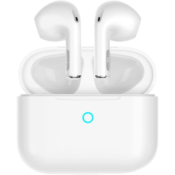 Wireless Earbuds, Bluetooth Earbuds Environmental Noise Cancellation 4 Mic Call Noise Cancelling Mini Earbuds, Bluetooth 5.3 Light Weight Deep Bass Headphones for Work