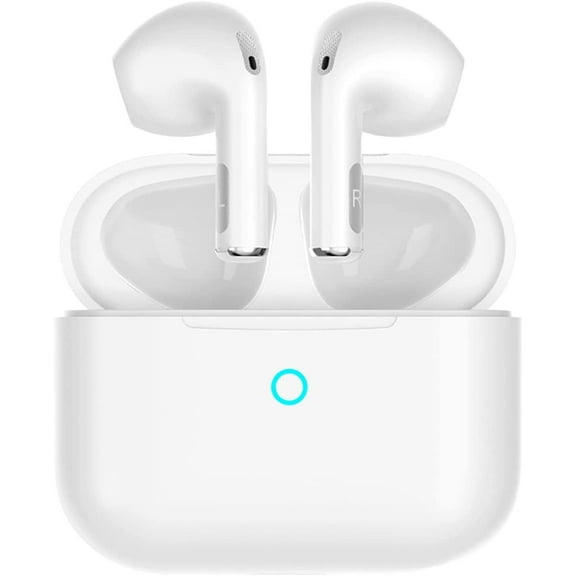 Wireless Earbuds, Bluetooth Earbuds Environmental Noise Cancellation 4 Mic Call Noise Cancelling Mini Earbuds, Bluetooth 5.3 Light Weight Deep Bass Headphones for Work