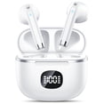 thumbnail image 1 of Wireless Earbuds Bluetooth Headphone 60H Deep Bass Loud Sound with 4 Mic Clear Call Ear Buds Noise Cancelling IP7 in-Ear Headphones with Wireless Charging Case Compatible for iPhone Android, White, 1 of 6