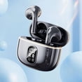 thumbnail image 1 of Wireless Earbuds Bluetooth Headphones, 30H Playtime Ear Buds with Mic, LED Digital Display Charging Case, Deep Bass Stereo, in-Ear Earphone （Black）, 1 of 6
