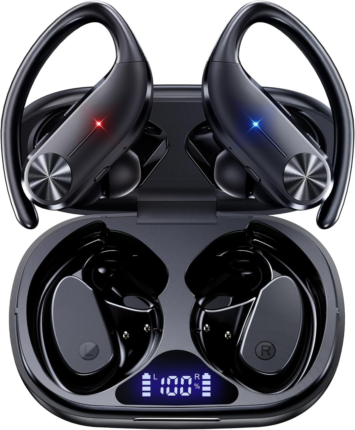 AI Translation Earbuds Real-Time : 144 Languages, Offline Mode, Noise Canceling, 60 Hours Battery - Seamless Translator Headphones for Travel Business Learning, iOS & Android Support