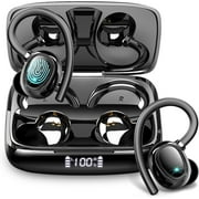 Wireless Earbuds Bluetooth Headphones 48hrs Play Back Sport Earphones with LED Display Over-Ear Buds with Earhooks Built-in Mic Headset for Workout