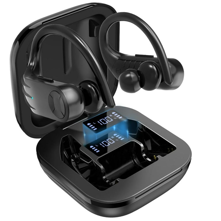 Wireless Earbuds Bluetooth Headphones 5.0 Built in Mic in Ear Running Headset with Earhooks Charging Case Wireless Sport Earphones Compatible with
