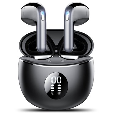 Wireless Earbuds, Bluetooth Headphones 5.4, 50Hrs Playtime Bluetooth Earbuds, in Ear Earphones with 4 ENC Call Noise Cancelling Mics, Ear Buds IPX7 Waterproof, Bass Boost 87%, USB-C Black