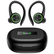 Wireless Earbuds Bluetooth Headphones 60H Playtime Bluetooth 5.1 Digital LED Display Over-Ear Earphones with Earhook Sports Headphones IPX7 Waterproof Headsets with Mic Deep Bass for Running Workout