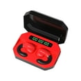 thumbnail image 1 of Wireless Earbuds Bluetooth Headphones 80hrs Playback Ear Buds Power Display with Noise Canceling Mic Headsets for Sports/Workout/Running - Red, 1 of 4