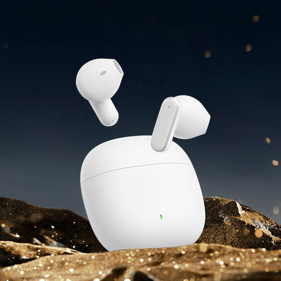 Wireless Earbuds Bluetooth Headphones 80hrs Playback Ear Buds Power Display with Noise Canceling Mic Headsets for Sports/Workout/Running,White