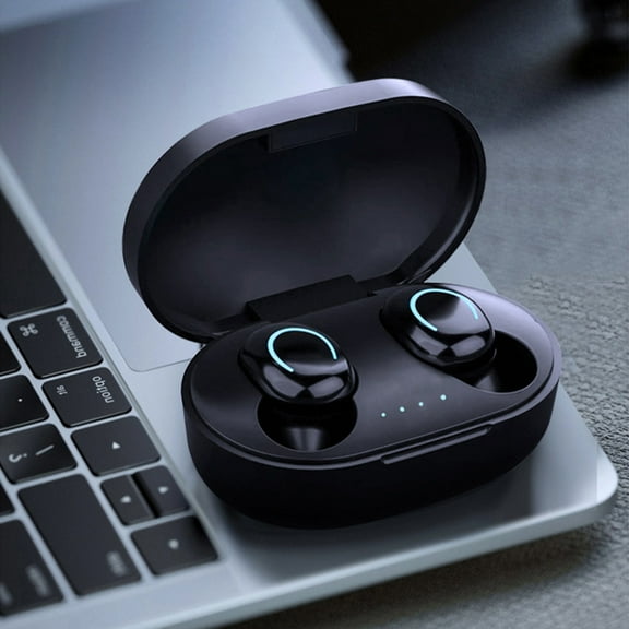 Wireless Earbuds, Bluetooth Headphones Bass Stereo, Mini in-Ear Earbuds, Ear Buds with Noise Cancelling Mic, Water-Proof in Ear Earphones, for Laptop Pad Phones Sports Workout Day Use