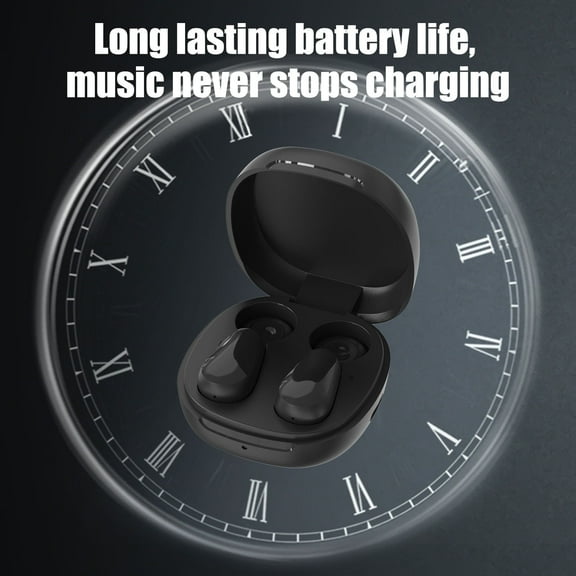 HEMDRE Wireless Earbuds Bass Stereo, Sport Workout Earphones with 4.5H Standy Time, Call Noise Cancelling, Built-in Mic Touch Control, 30H Playtime for iOS, Android, Laptops & Tablets, Black