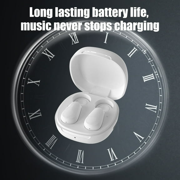 HEMDRE Wireless Earbuds Bass Stereo, Sport Workout Earphones with 4.5H Standy Time, Call Noise Cancelling, Built-in Mic Touch Control, 30H Playtime for iOS, Android, Laptops & Tablets, White