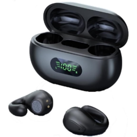 Wireless Earbuds Bluetooth Headphones Earhooks Noise Canceling in-Ear Earphones for Phones Laptop TV