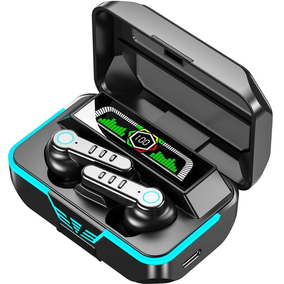 Wireless Earbuds Bluetooth Headphones with Large Charging Case and Phone Charging Function, IPX5 Waterproof, Hi-Fi Stereo Sound, Touch Control, for iOS/Android