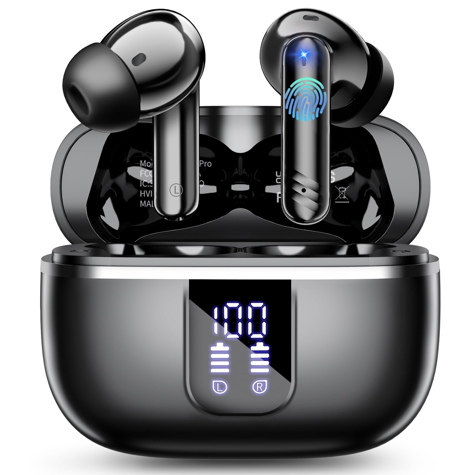 Wireless Bluetooth Earbuds, Noise Cancelling Headphones with Deep Bass ...