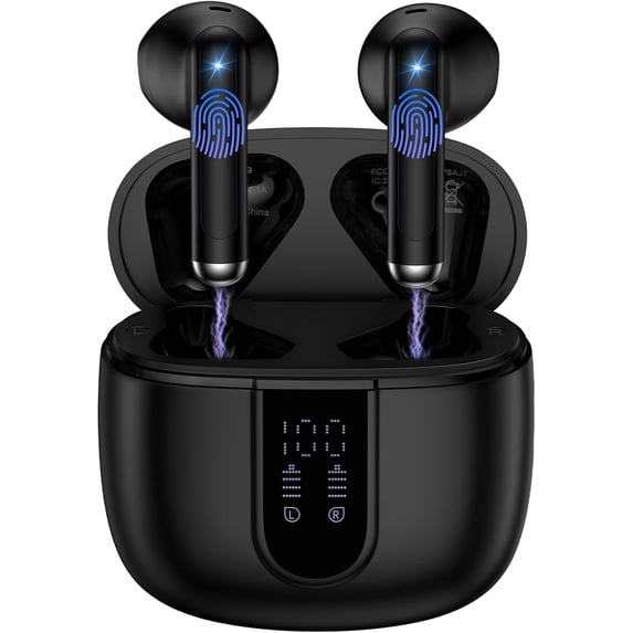 Wireless Earbuds Bluetooth Headphones for Samsung Galaxy S25 Ultra Edge A17 A16 A15 A54 A36 S24 S23 S22,60H Long Playtime LED Power Display IP7 Waterproof in Ear Earphone with Mic for iPhone 17 16e