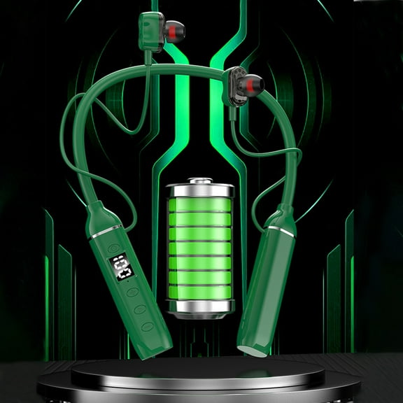 Wireless Earbuds Bluetooth Headphones Sport, Bluetooth Earbuds Stereo Ear Buds, Noise Cancelling Mic, IP7 Waterproof Headset for Workout/Running,Green