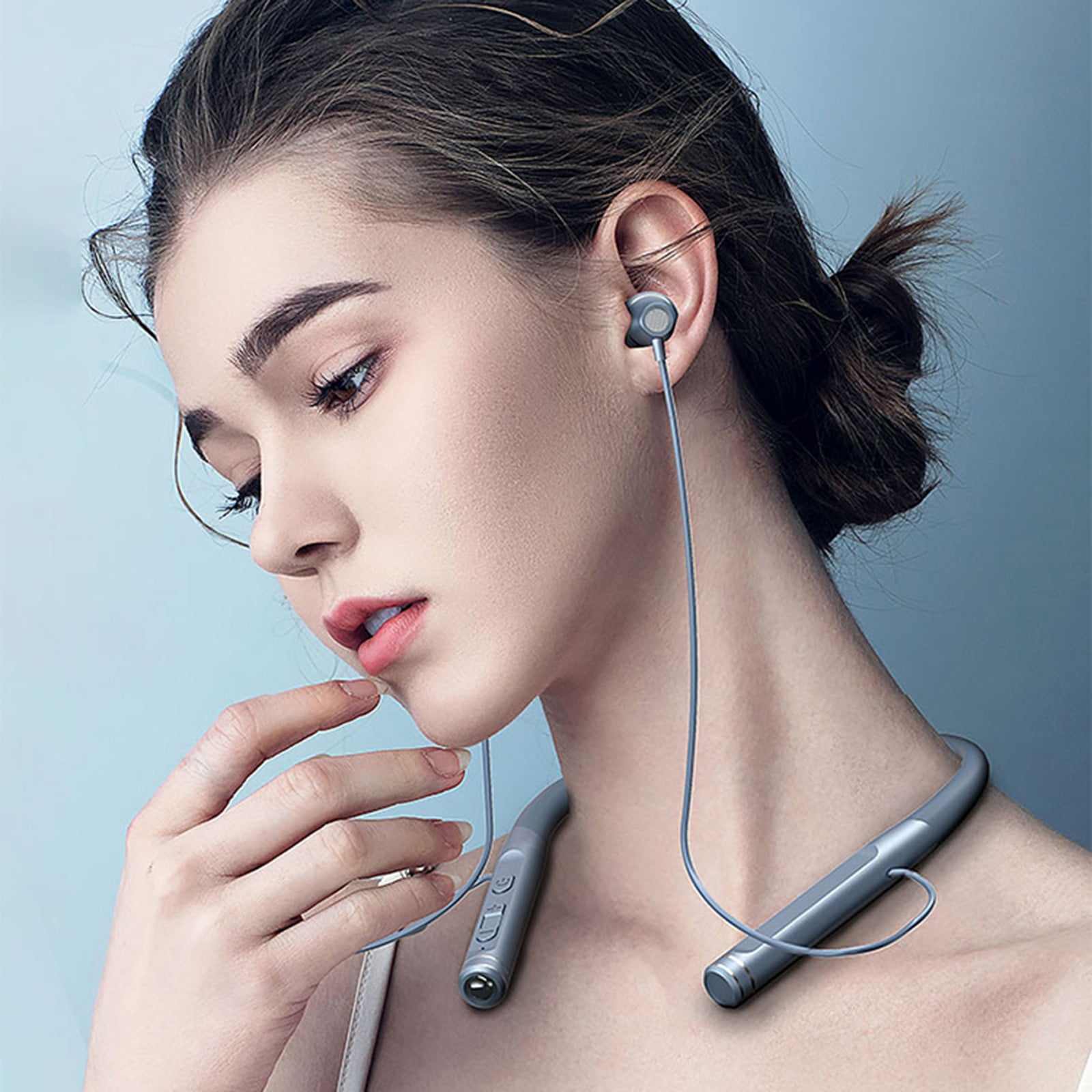 Wireless Earbuds Bluetooth Headphones Sport, Bluetooth Earbuds Stereo Ear Buds, Noise Cancelling Mic, IP7 Waterproof Headset for Workout/Running,Navy