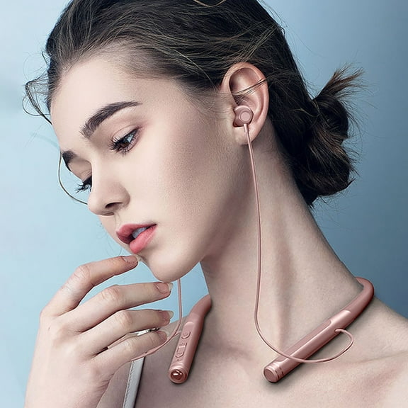 Wireless Earbuds Bluetooth Headphones Sport, Bluetooth Earbuds Stereo Ear Buds, Noise Cancelling Mic, IP7 Waterproof Headset for Workout/Running,Pink