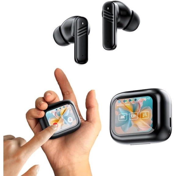 Wireless Earbuds Bluetooth Headphones Touch Screen Bluetooth Ear Buds with Built-in Mic Extra Comfort IPX5 Waterproof Headset 360 Stereo with Noise Cancellation